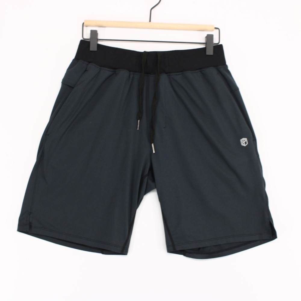 Born Primitive Training Shorts Men S Dark Gray Elastic Waist Drawstring Athletic